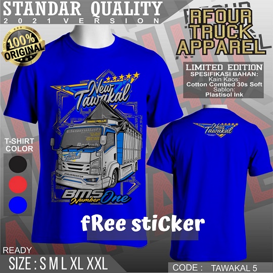 ❒KAOS TRUCK NEW TAWAKAL 5/KAOS TRUCK FREE STICKER/KAOS OLENG/KAOS TRUCK OLENG/KAOS TRUK OLENG/KAOS T