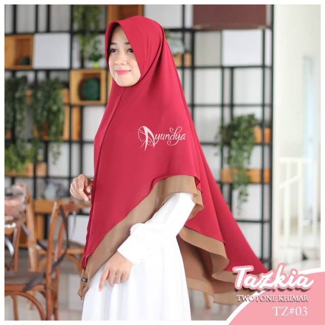 KHIMAR TAZKIA 3 TWOTONE ||  AYUNDYA