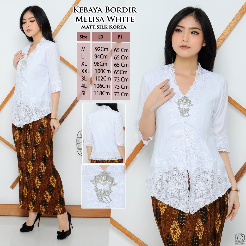 Import Kebaya Modern Keong Bahan katun Kombinasi Brukat Korea Renda