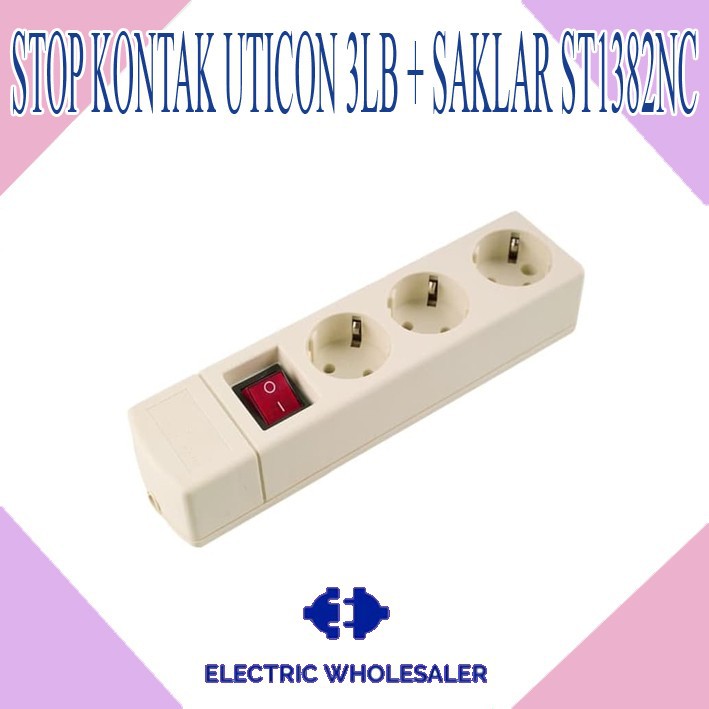 STOP KONTAK UTICON 3LB + SAKLAR ST1382NC