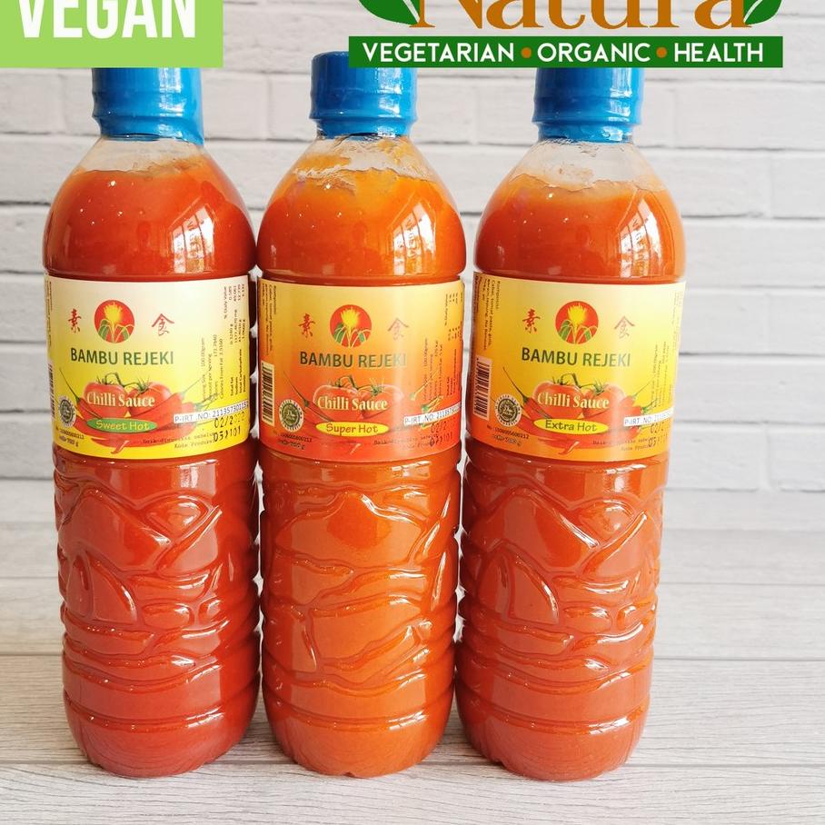 

지 Sambal Sambel Bambu Rejeki Sweet Extra Super 700gr Vegetarian Model Baru