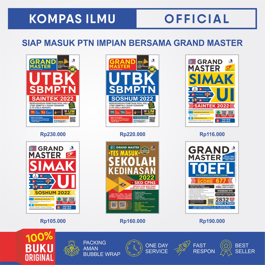 Kompas Ilmu Buku Grand Master Sbmptn Saintek 2022-4