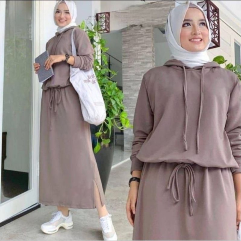 Alexa set setelan rok + sweater anak muda trend