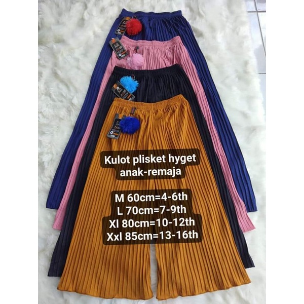 COD KULOT PLISKET ANAK 4-13TH // Kulot pompom