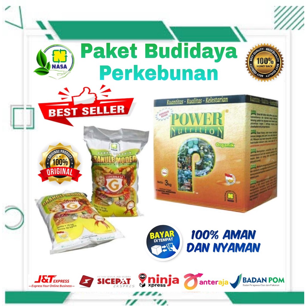 COD/PUPUK PERTANIAN/PAKET PUPUK PERTANIAN NASA/ORGANINDO GRANULE MODERN/POWER NUTRITION 3kg/PAKET PU