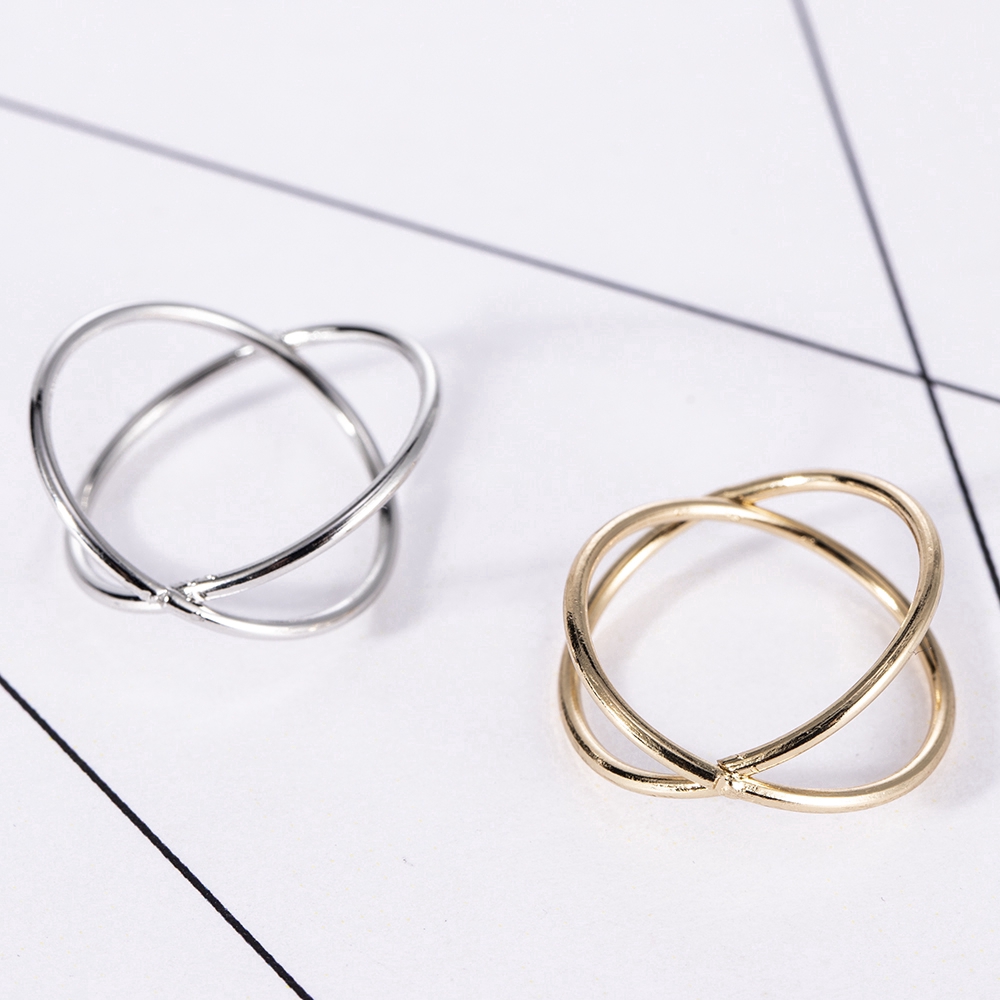 【COD Tangding】X Cross Stereoscopic Hollowed-up Ring with Joint Forefinger Tail Ring