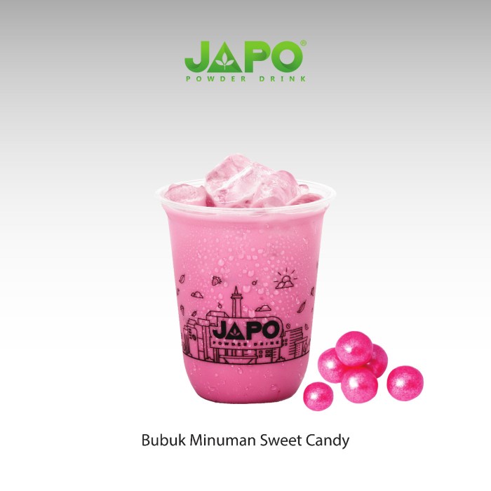 

DISKON - (BISA COD) Es Permen Karet - Bubuk Minuman Merk JAPO - Sweet Candy