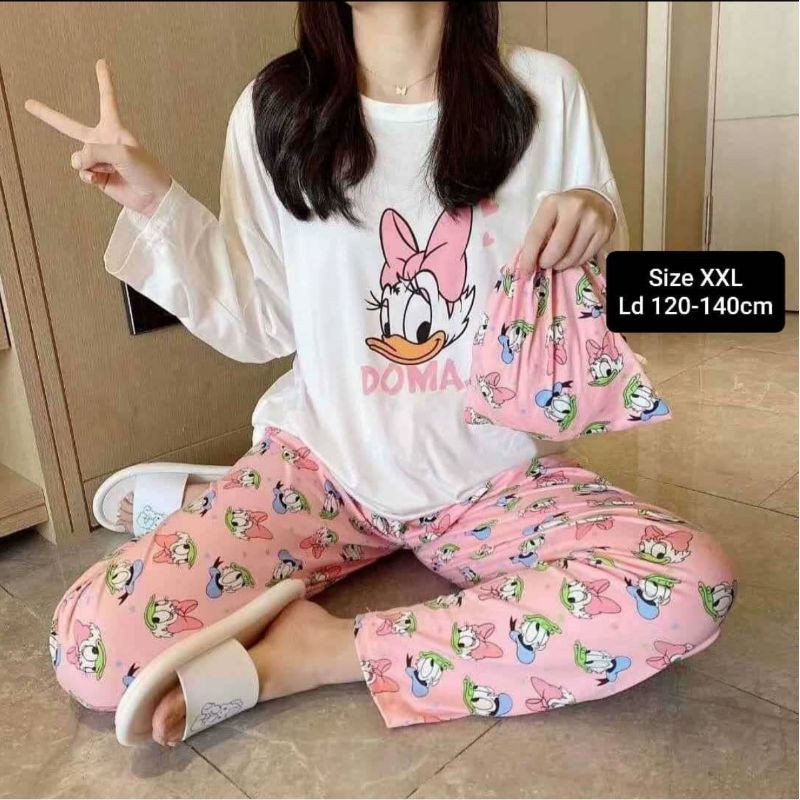 Fani Piyama Set Impor - Baju Tidur Setelan kaos