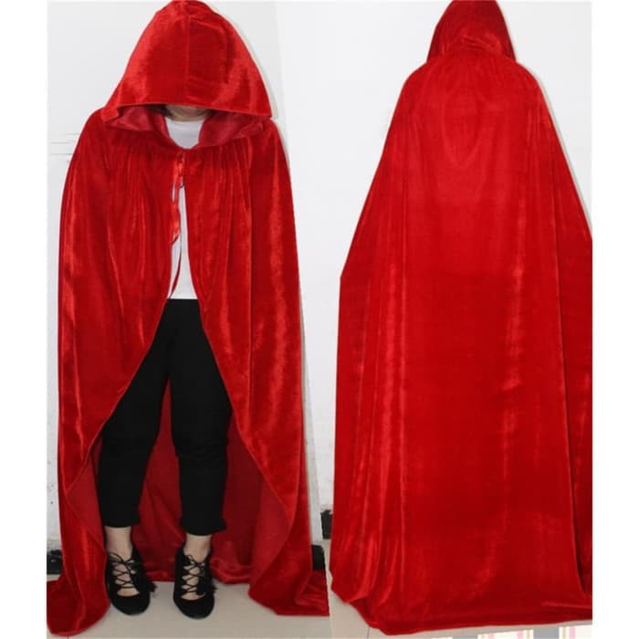 Jubah little red riding hood merah halloween