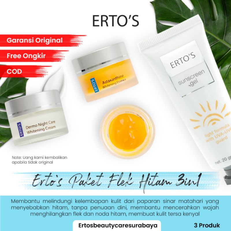 Ertos Paket Whitening Flek Dan Noda Hitam