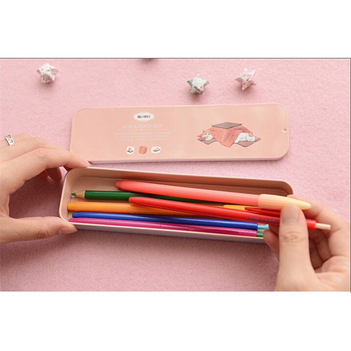 

(PROMO) Tempat Pensil Kucing Bahan Besi