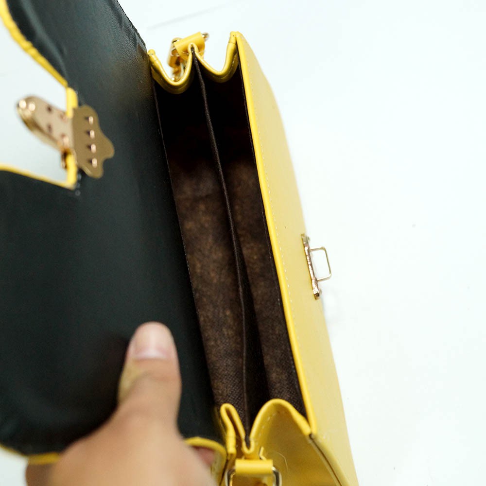 Tas Slempang Jinjing Wanita Kombi Rantai Gold 3798 Tas Gaya Wanita Kekinian Tas ootd