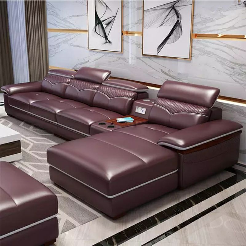 Sofa Kulit Sintetis Sofa Letter L Elegant Cantik Sofa berkualitas