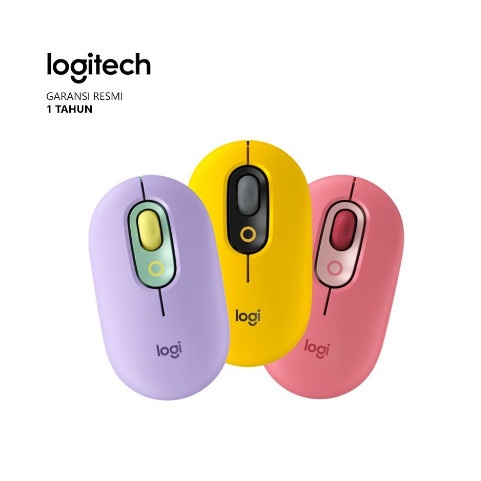 Logitech POP Mouse Wireless Bluetooth- Silent Touch with Emoji Key