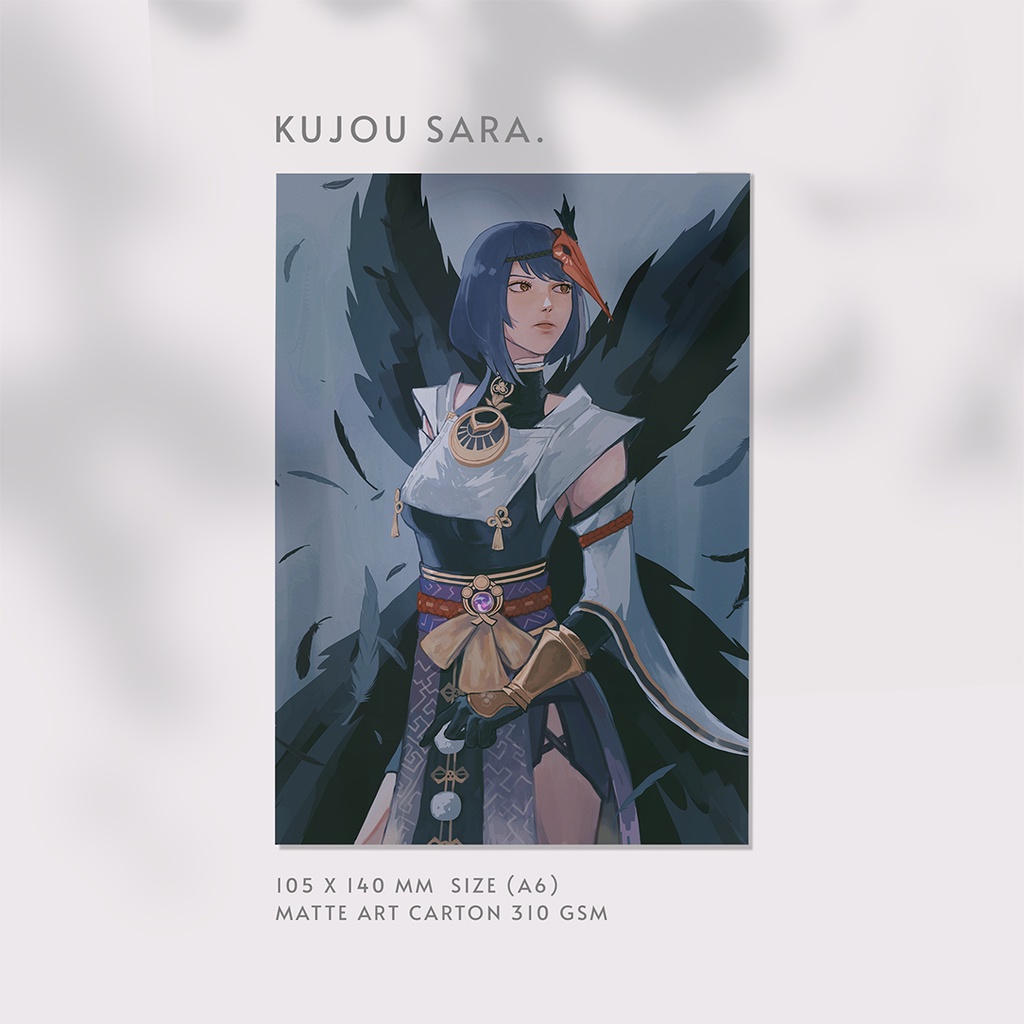 KUJOU SARA ARTPRINT - GENSHIN IMPACT
