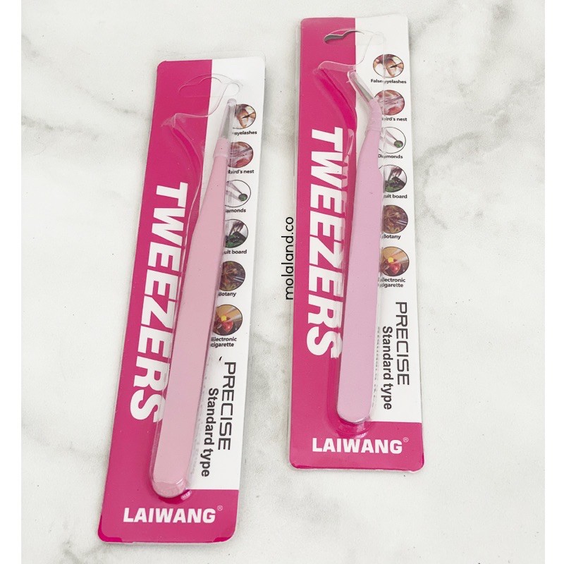 PINSET / TWEEZERS EYELASH EXTENSION PINK STANDARD ALAT SAMBUNG BULUMATA