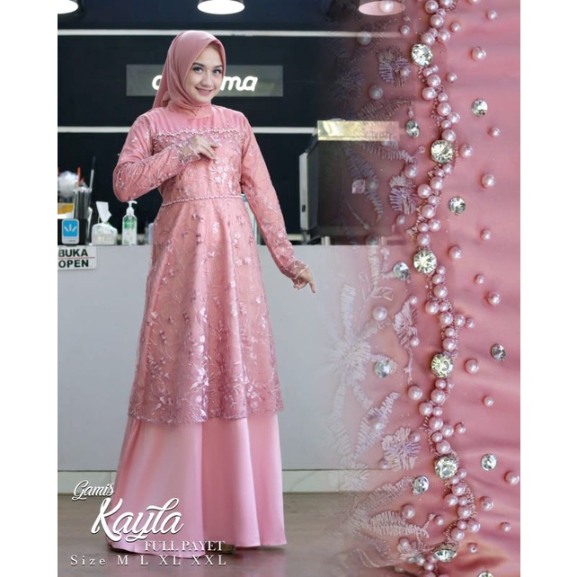 Gamis Kayla NK / Kebaya Brukat Modern / Dress Brokat / Kebaya Kondangan