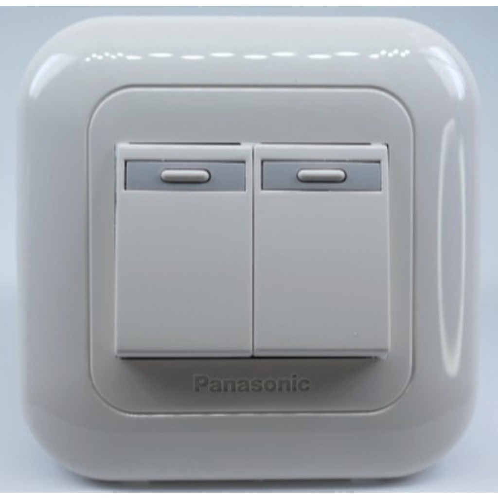 SAKLAR SERI PANASONIC | SAKELAR DOUBLE PANASONIC | SAKLAR GANDA PANASONIC (TANAM)