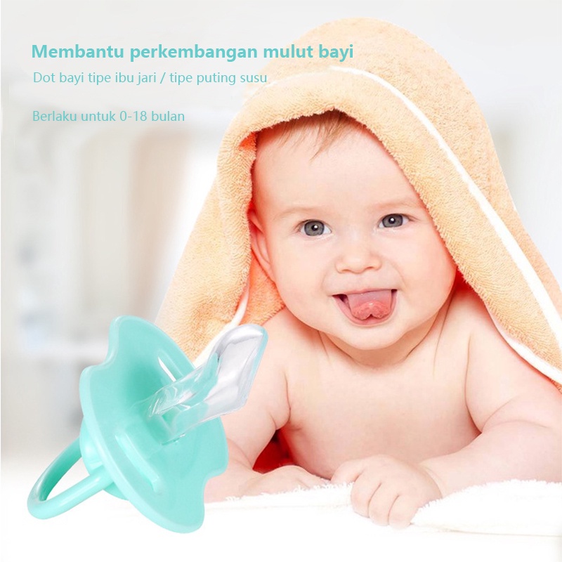 Empeng Dot Bayi silicon Dot Bayi datar Kompeng Bayi Food Grade Soother Baby Pacifier C27-28