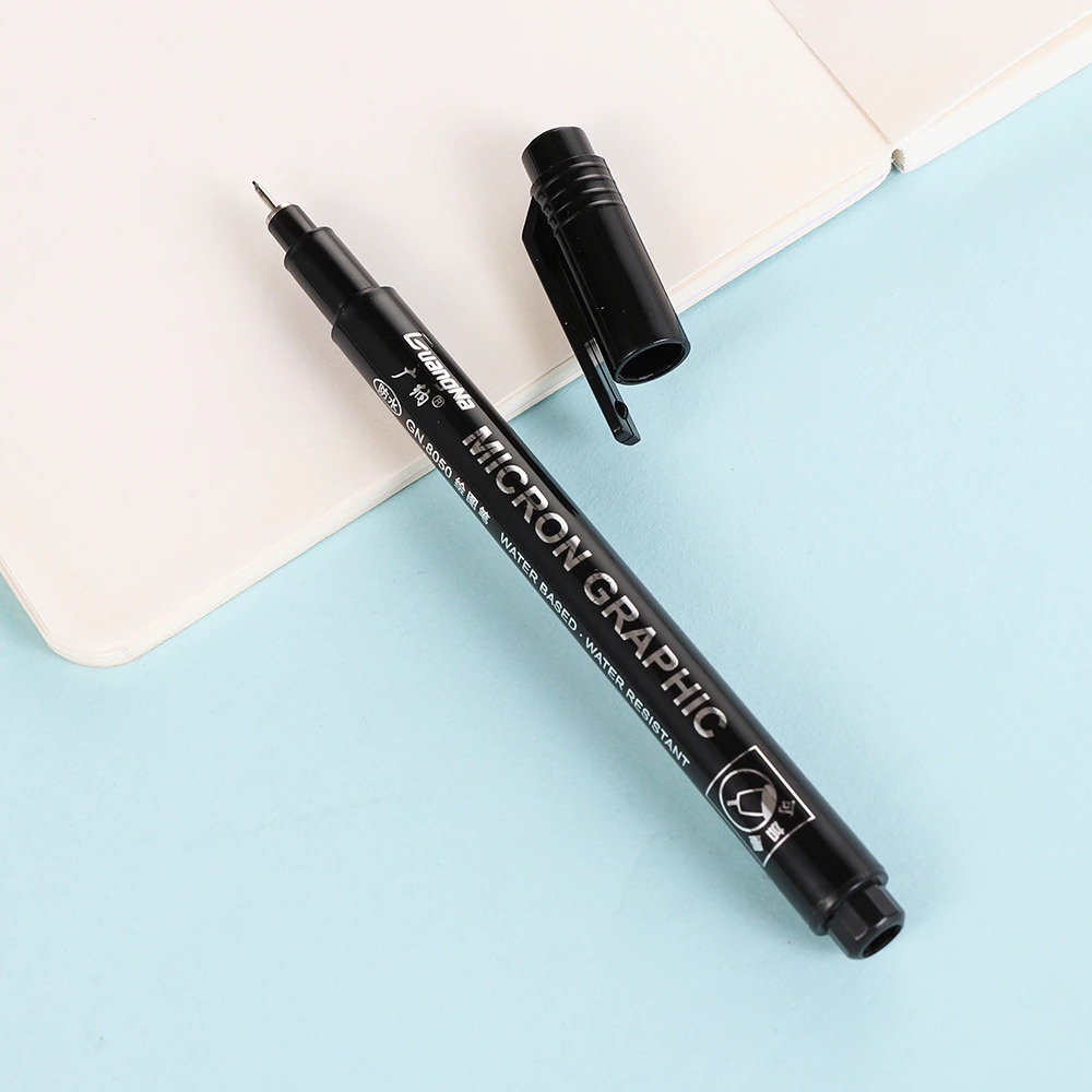 Pulpen Pena Hias / Gambar Kuku Liner Warna Hitam Decorating Dot Nail Art Graffiti Micron Graphic Pen 0.05mm Black Ballpoint Kuku Lukisan Tepat Cepat Kering Tinta Permanen Manicure Tools