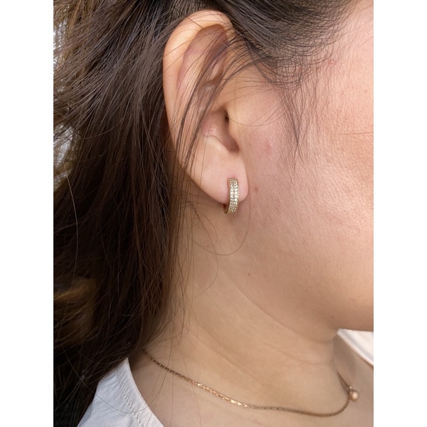 Anting Rhodium Premium Tebal Anti Karat Mas - Poppy Earrings