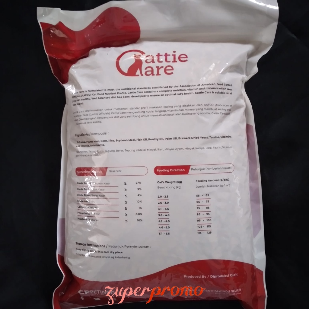 Cattie Care Tuna Repack 1kg / Pakan Kucing Rasa Tuna