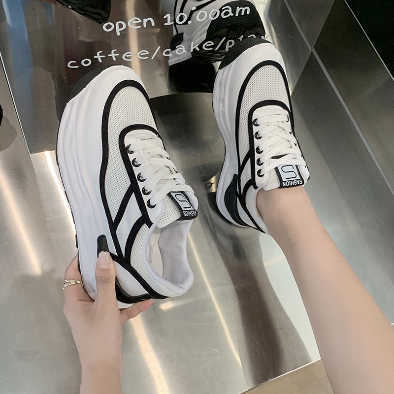 AVANCEID 1817 Sepatu Sneakers Wanita Sekolah Olahraga Sport Hitam Putih Import