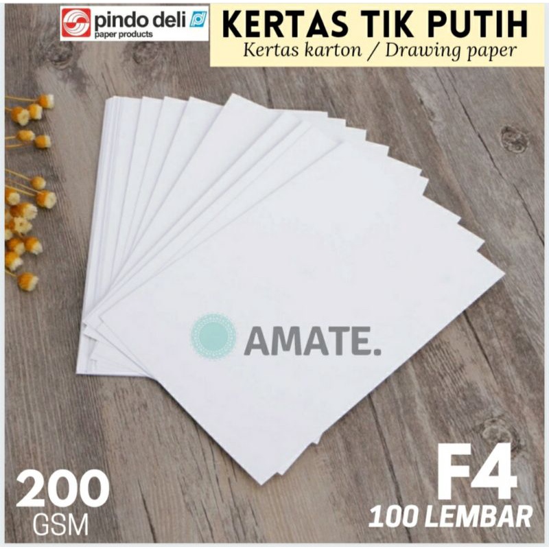 Jual Kertas Tik 200gsm F4 Isi 100 Lembar Kertas Drawing Paper Karton