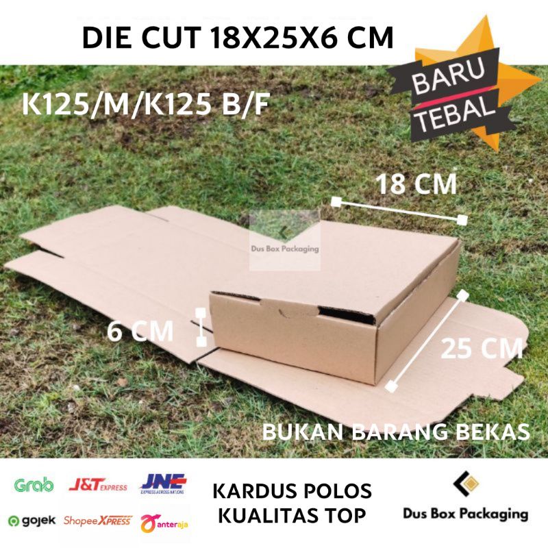

Kardus box die cut 18X25X6 cm kotak packing
