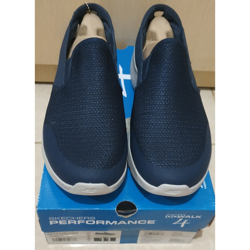 Sepatu Pria Skechers Original Go Walk 4 Contain Navy Grey Size 11