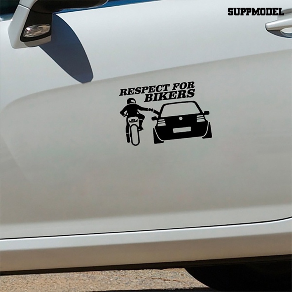 Stiker Reflektif Motif Tulisan Respect for Bikers Untuk Dekorasi Bodyjendela Mobil