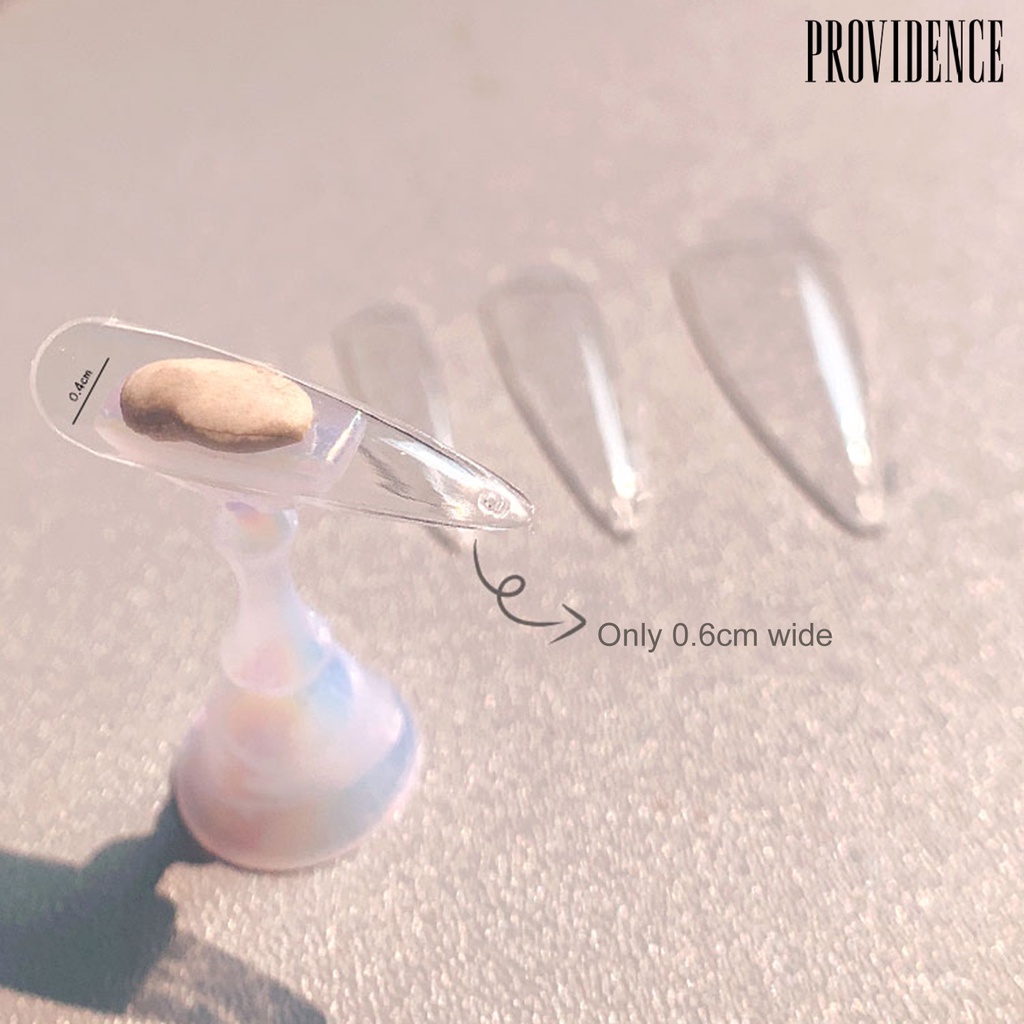 Providence 1 Set Stand Display Kuku Palsu Magnetik Bahan Akrilik Tahan Lama Reusable Untuk Manicure