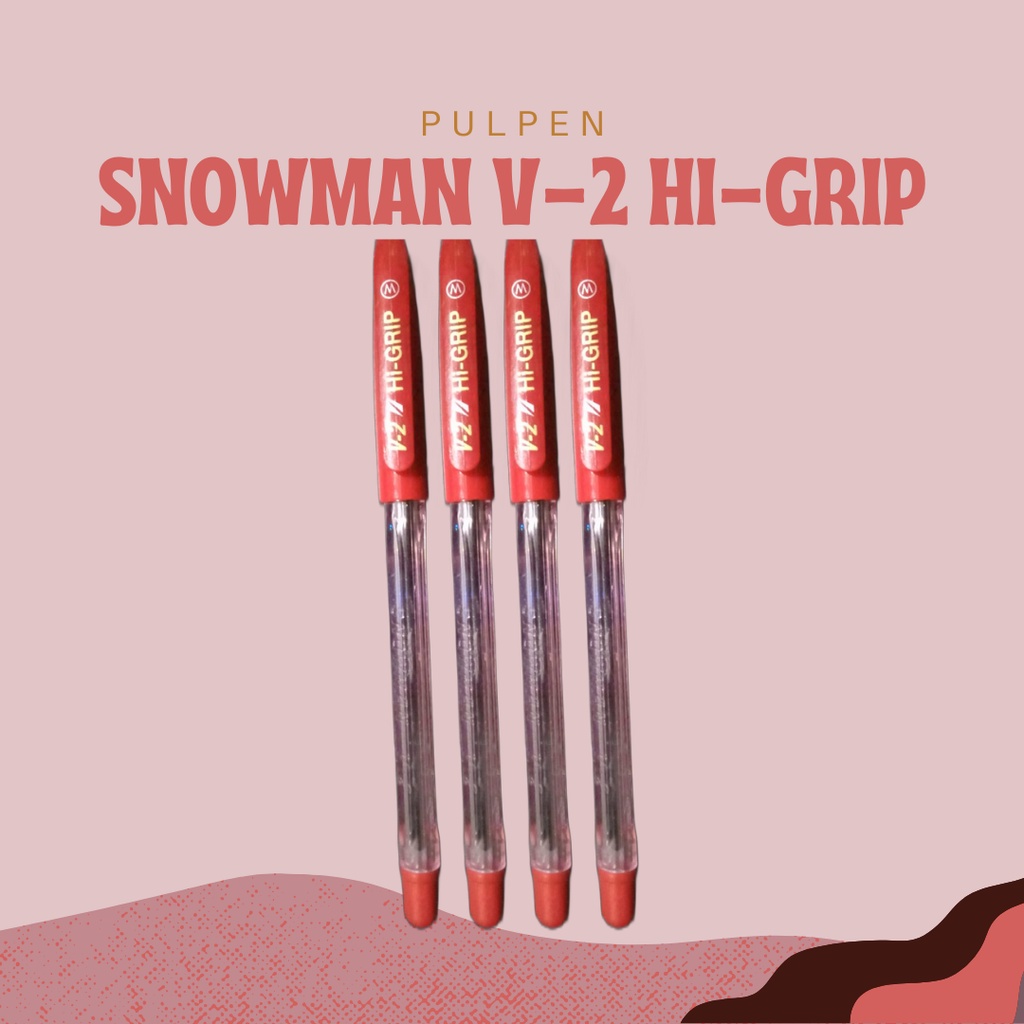 

PULPEN SNOWMAN V-2 HI-GRIP WARNA MERAH MURAH
