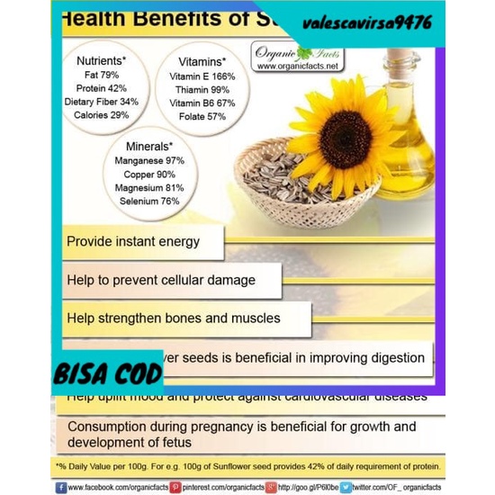 

⭐BISA COD⭐ Sunflower Seed 1kg