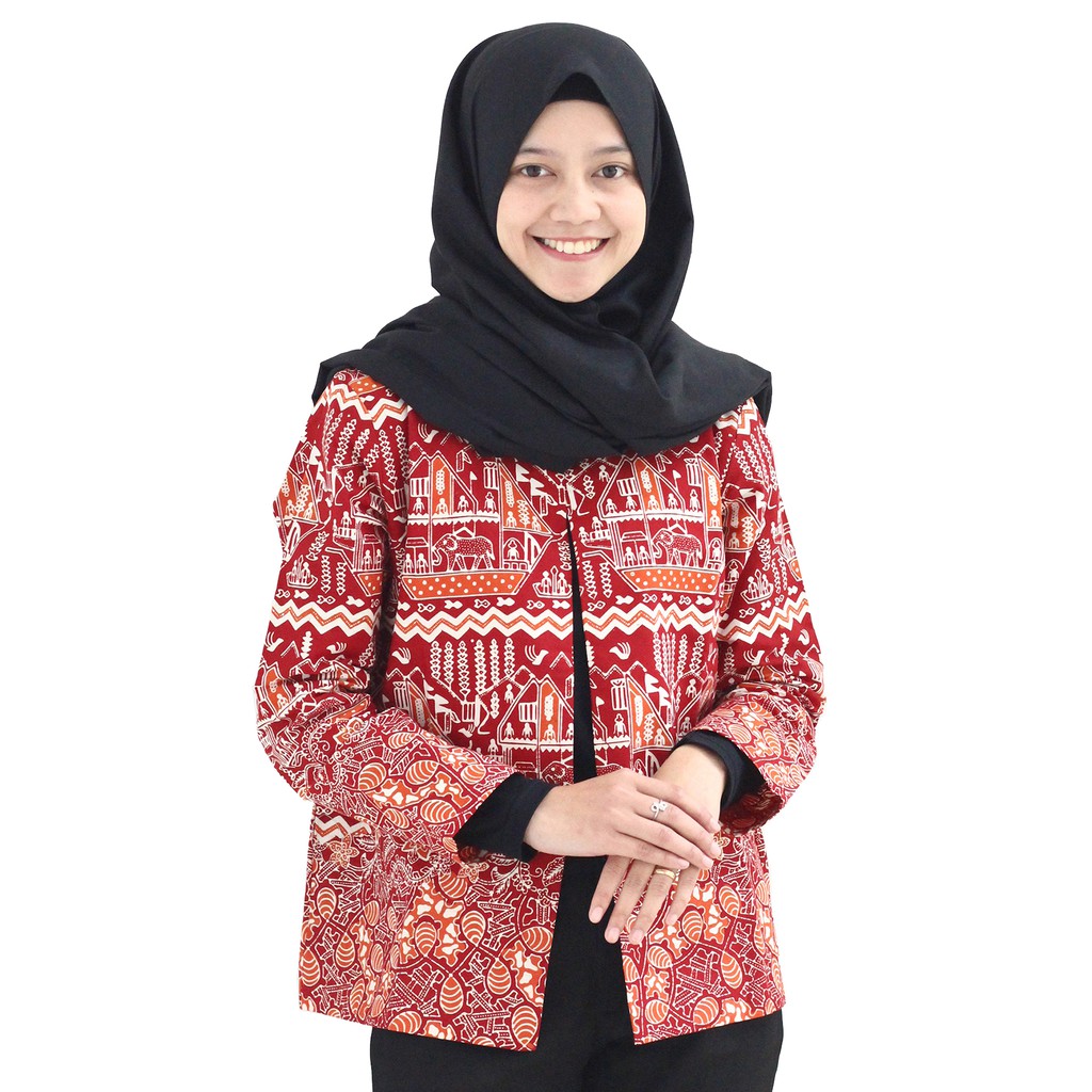 Model Baju Batik Wanita Cap Asli Lampung - Zallatra R8