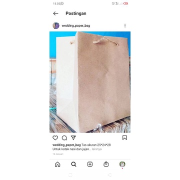 

paperbag ukuran 20*10*25