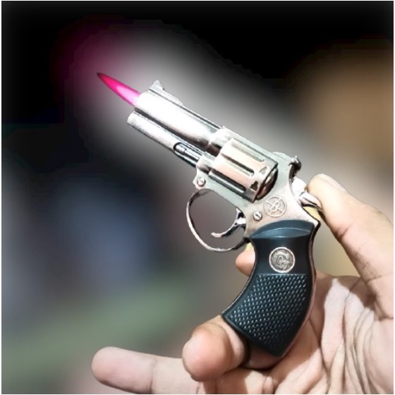 KOREK API PEMANTIK DESAIN PSITOL PYTHON CLASSIC GAS LIGHTER KOREK API BARA UNIK BR13