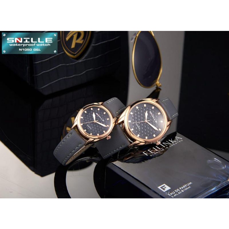 Jam tangan Couple/Jam tangan Pasangan Snille Ori Free Box