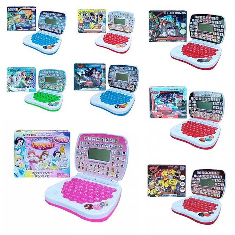 Mainan Edukasi Anak Laptop 4 Bahasa Indonesia Inggris Arab Mandarin