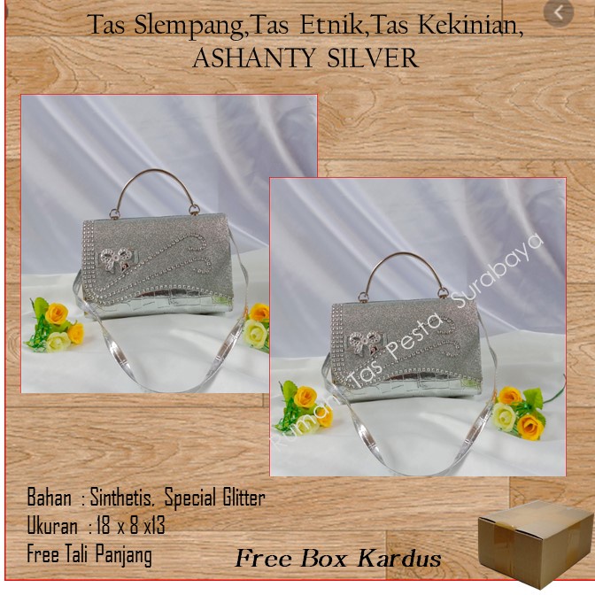 Tas Slempang,Tas Etnik,Tas Kekinian,ASHANTY SILVER