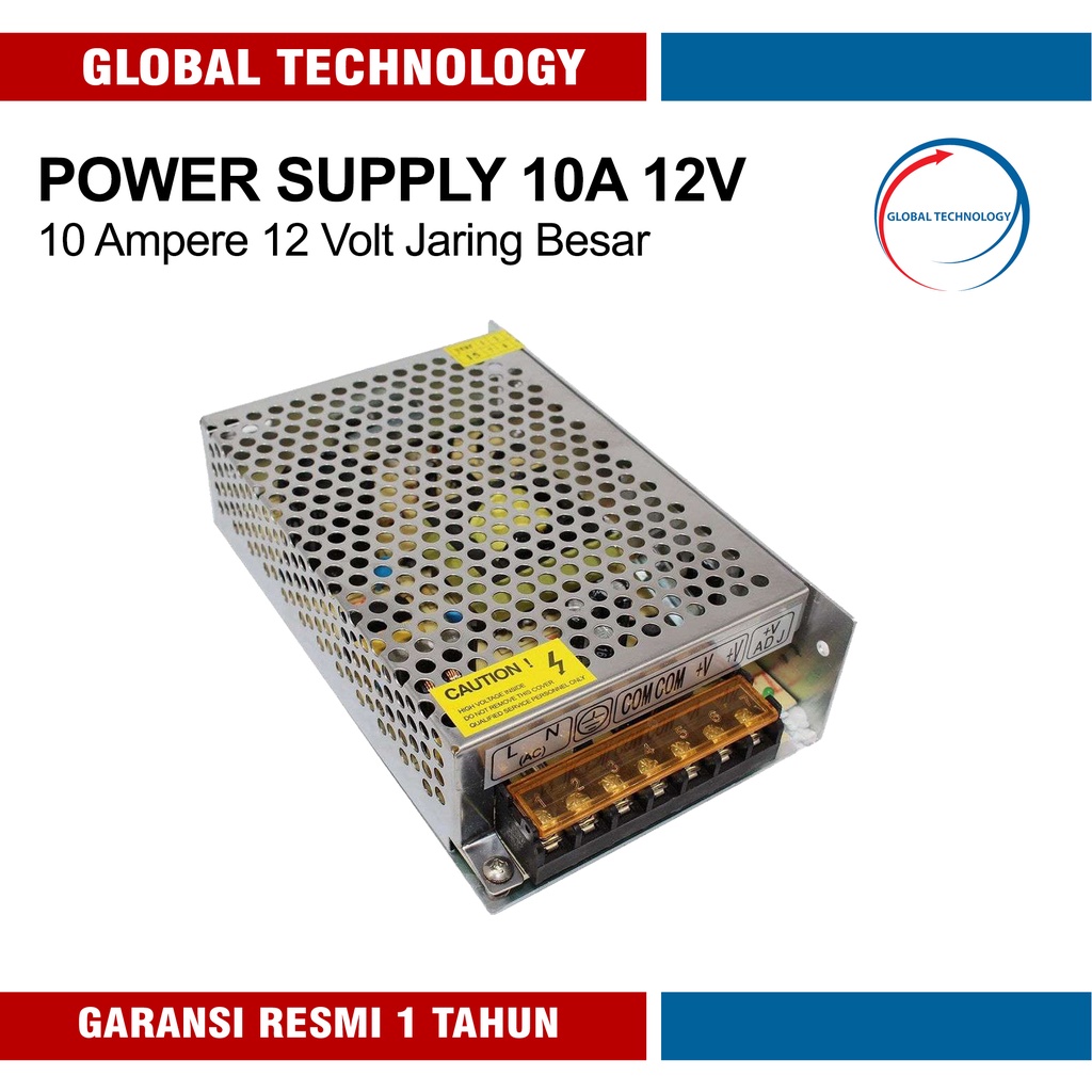 POWER SUPPLY 12V 10A / PSU 12V 10A / Power Supply CCTV Jaring Besar