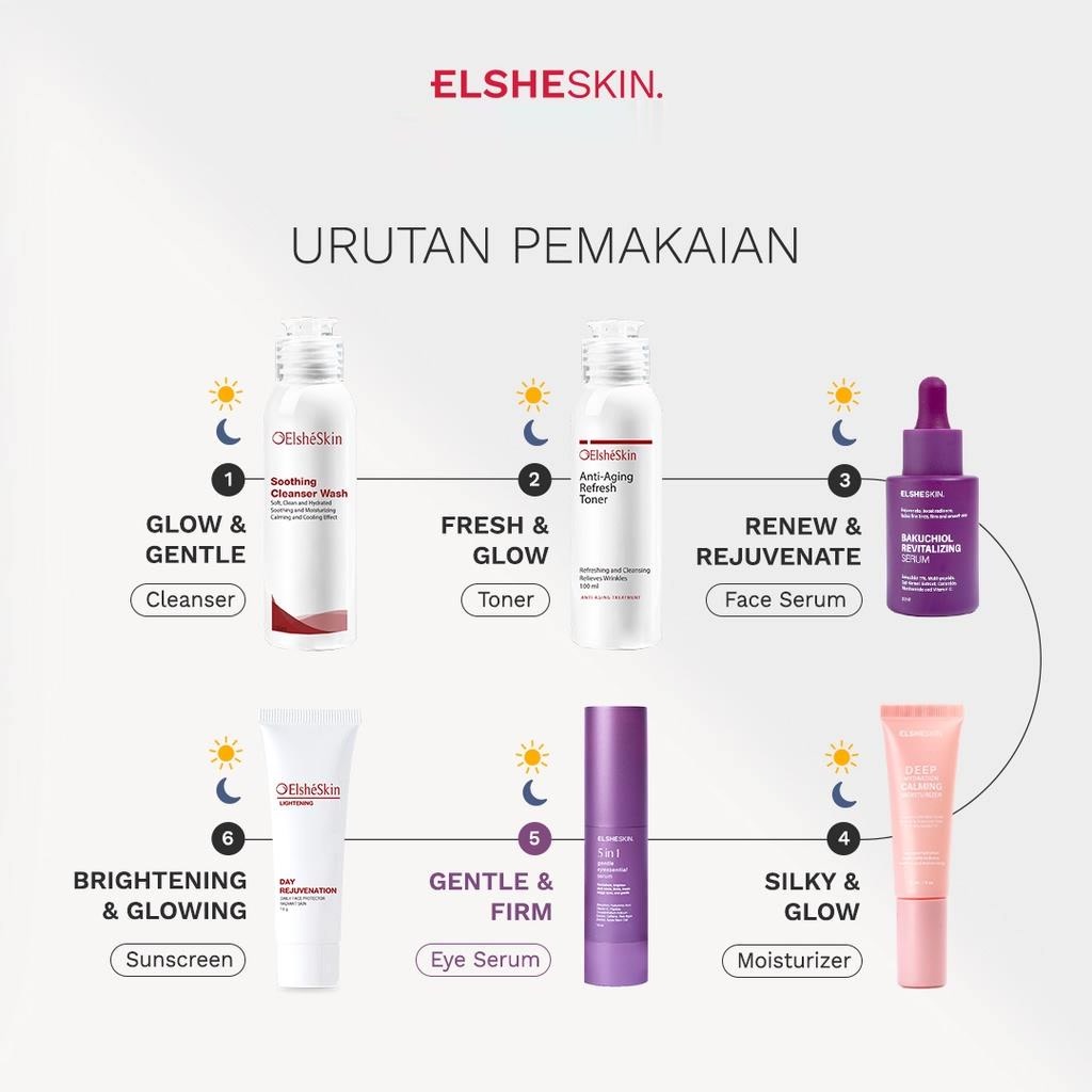 ★ BB ★  ELSHESKIN 5 in 1 Gentle Eyessential Serum 18ml Bakuchiol | 7 hari Kencangkan Kulit Mata - Eye Serum Anti Aging Mencerahkan