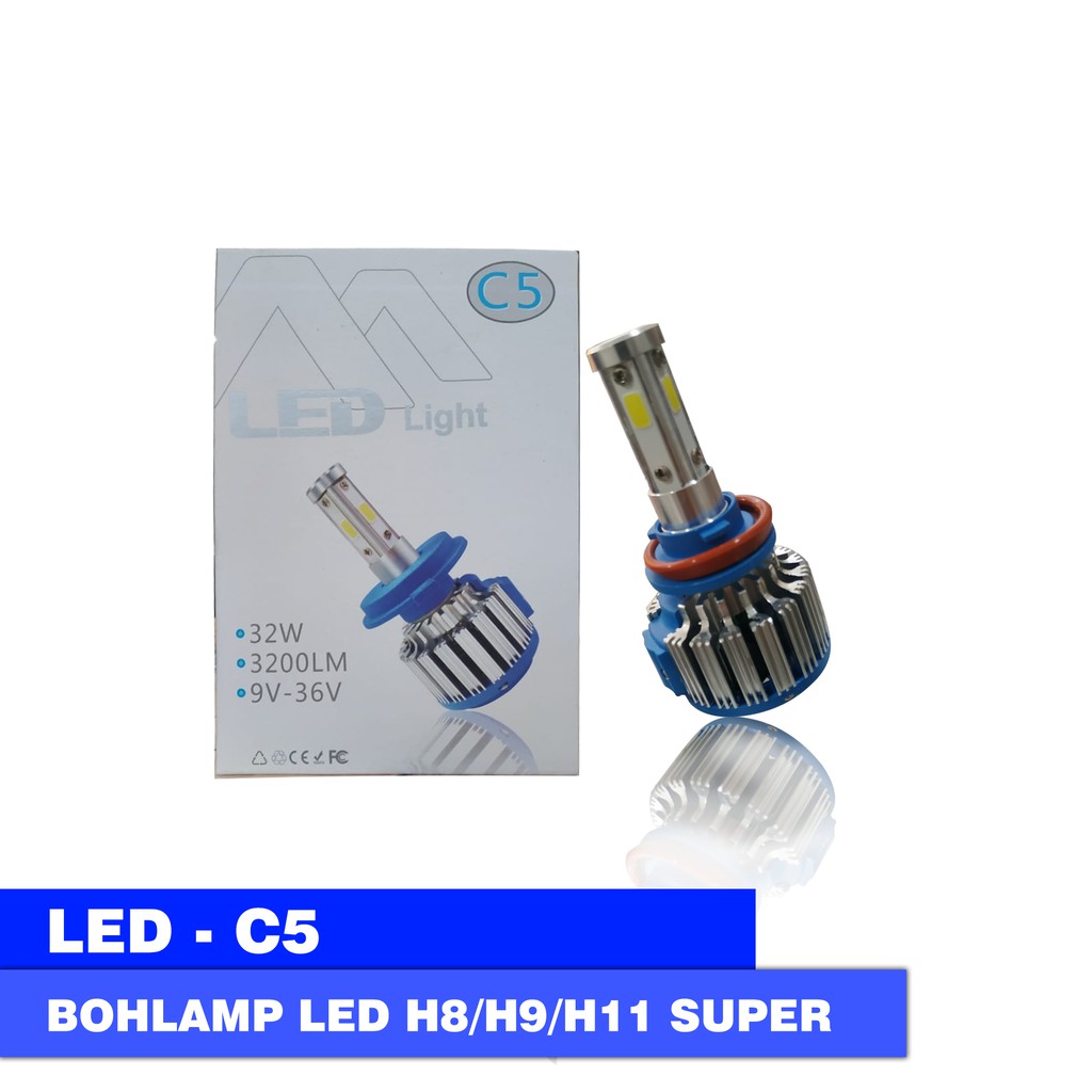 BOHLAM LED LIGHT C5 H8 / H9 /H11 9-36 V 32 W DENGAN FAN - H11