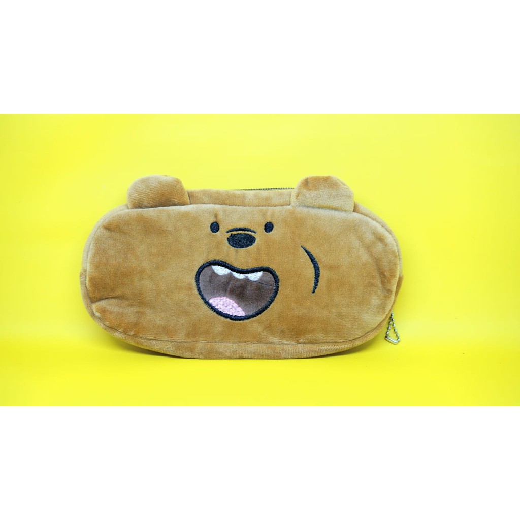 KOTAK PENSIL WBB 1 SET TEMPAT PENSIL KAIN WE BARE BEAR GRIZZLY ICE BEAR PANDA GROSIR IMPORT TERMURAH