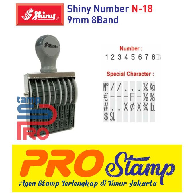 

Stempel Shiny Tinggi Angka 9mm