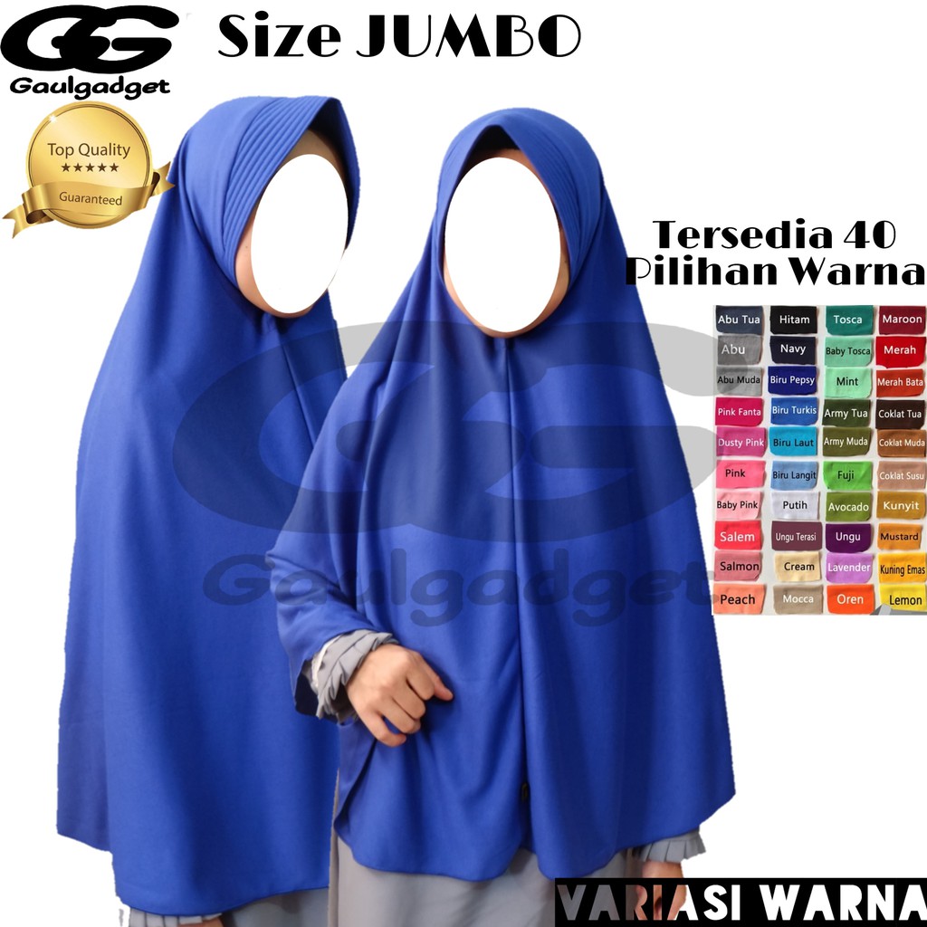 Jilbab Instan Kaos Pet Antem Size JUMBO