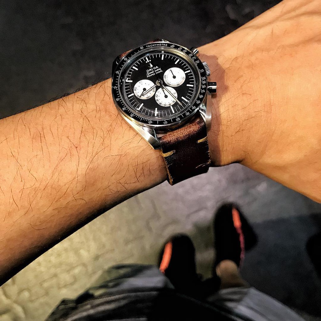 [Gunny Straps] Leather Watch Strap Minim Caitlin 4 For Omega Speedmaster, Ploprof 1200m, Moonwatch