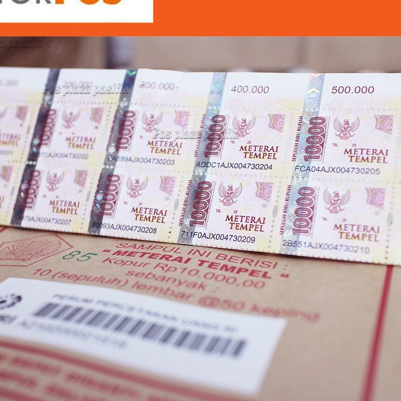 

BAYAR DITEMPAT✔️MATERAI 10000 ISI 10 PCS ORI 2021|KD2