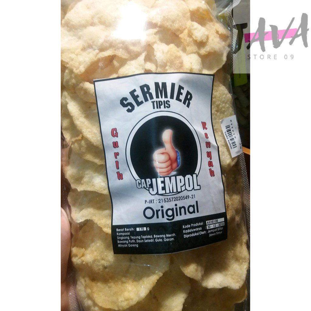 

Kerupuk Sermier Krupuk Samier Khas Blitar Cap Jempol