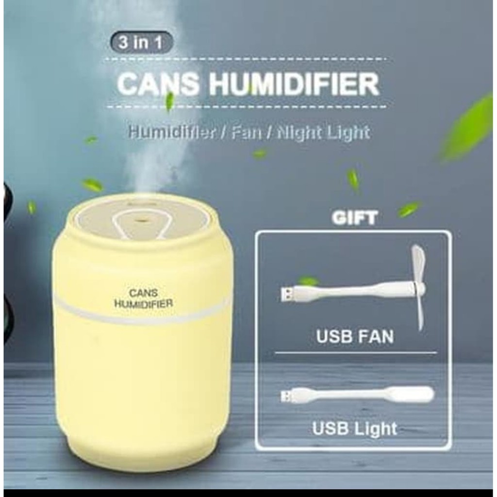 CAN HUMIDIFIER 3IN1 DIFFUSER LED 200ML